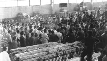 Una assemblea a la fàbrica Condiesel de Sant Cugat.