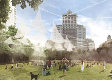 Uno de los proyectos finalistas para la plaza de España logró 103 votos