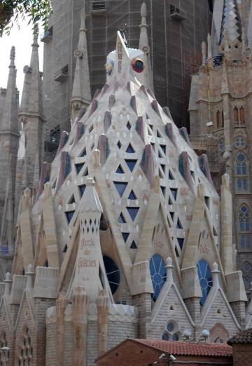 Cúpula de la sacristía de la Sagrada Familia que ha servido para proyectar las torres que faltan en la basílica.