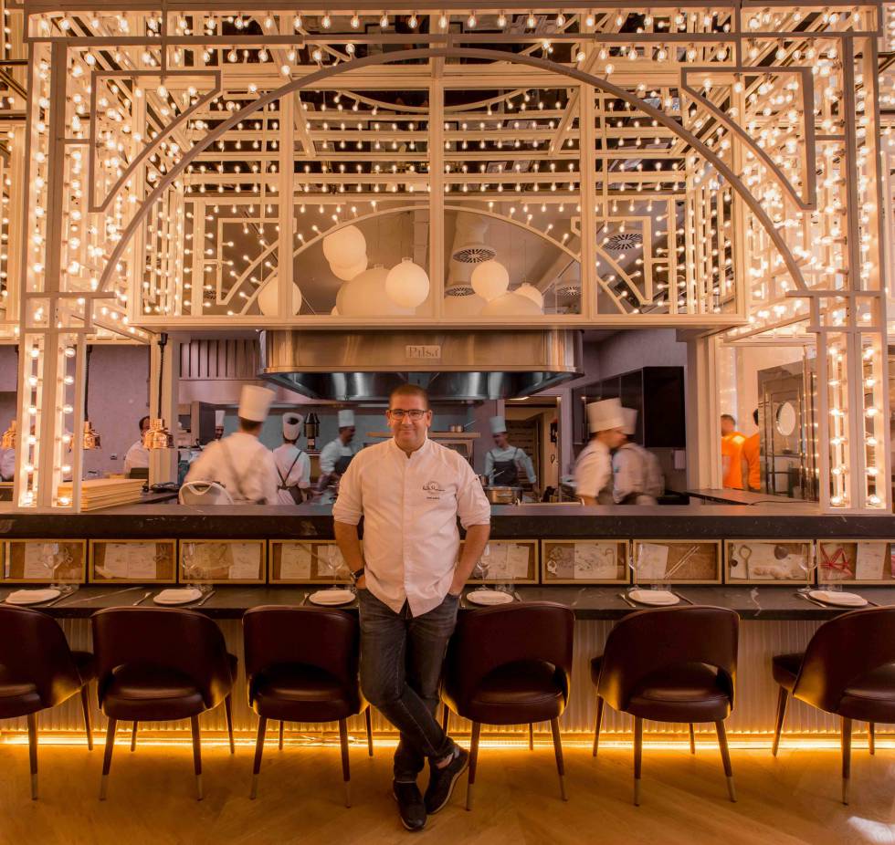 El chef Dani García, con dos estrellas Michelin, en su restaurante madrileño Bibo, inaugurado este verano.