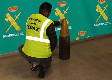 Los Tedax neutralizan un proyectil de 116 kilos hallado en una casa de Ponteareas Los Tedax neutralizan un proyectil de 116 kilos hallado en una casa de Ponteareas