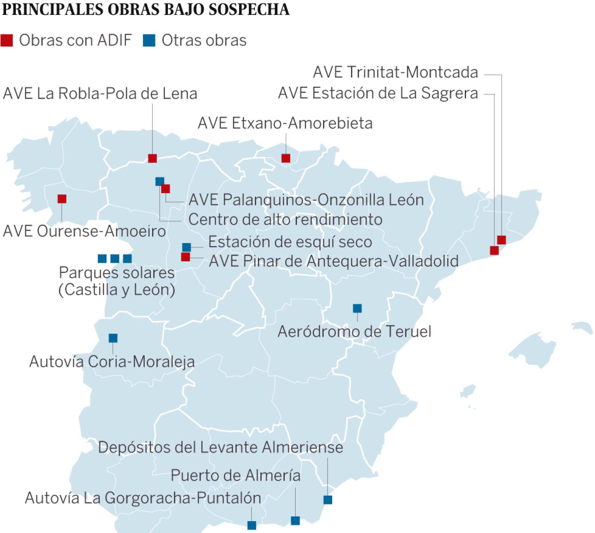 La red de sobornos en obras del AVE se extiende a toda España La red de sobornos en obras del AVE se extiende a toda España