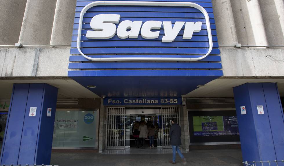 Fachada de Sacyr en el Paseo de la Castellana de Madrid.