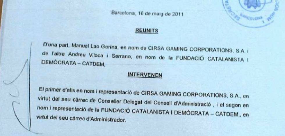 Cirsa donó 900.000 euros a CDC tras conseguir una fábrica por un euro