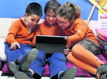 Alumnos del primero de primaria, en el colegio Gredos Las Suertes.