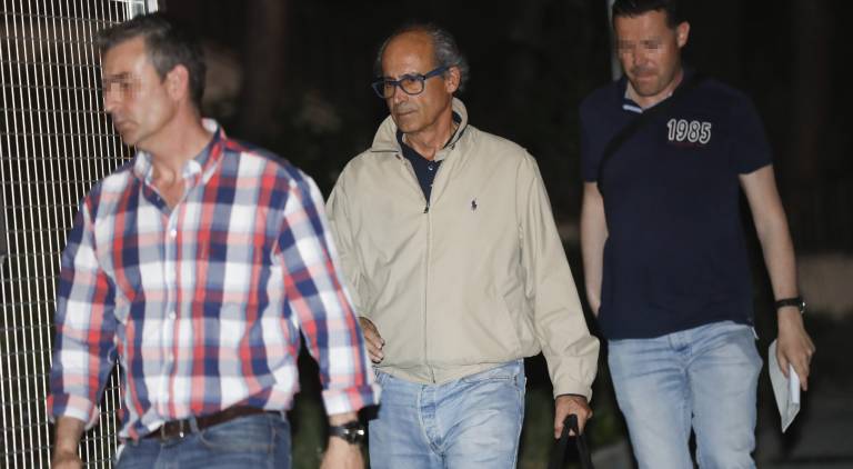 Detención de Edmundo Rodríguez Sobrino, el pasado miércoles.