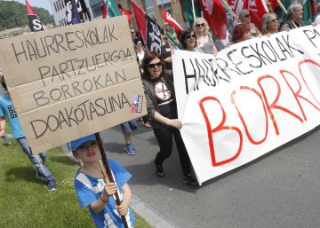 Los sindicatos cifran en un 80% la huelga en la escuela pública vasca Los sindicatos cifran en un 80% la huelga en la escuela pública vasca