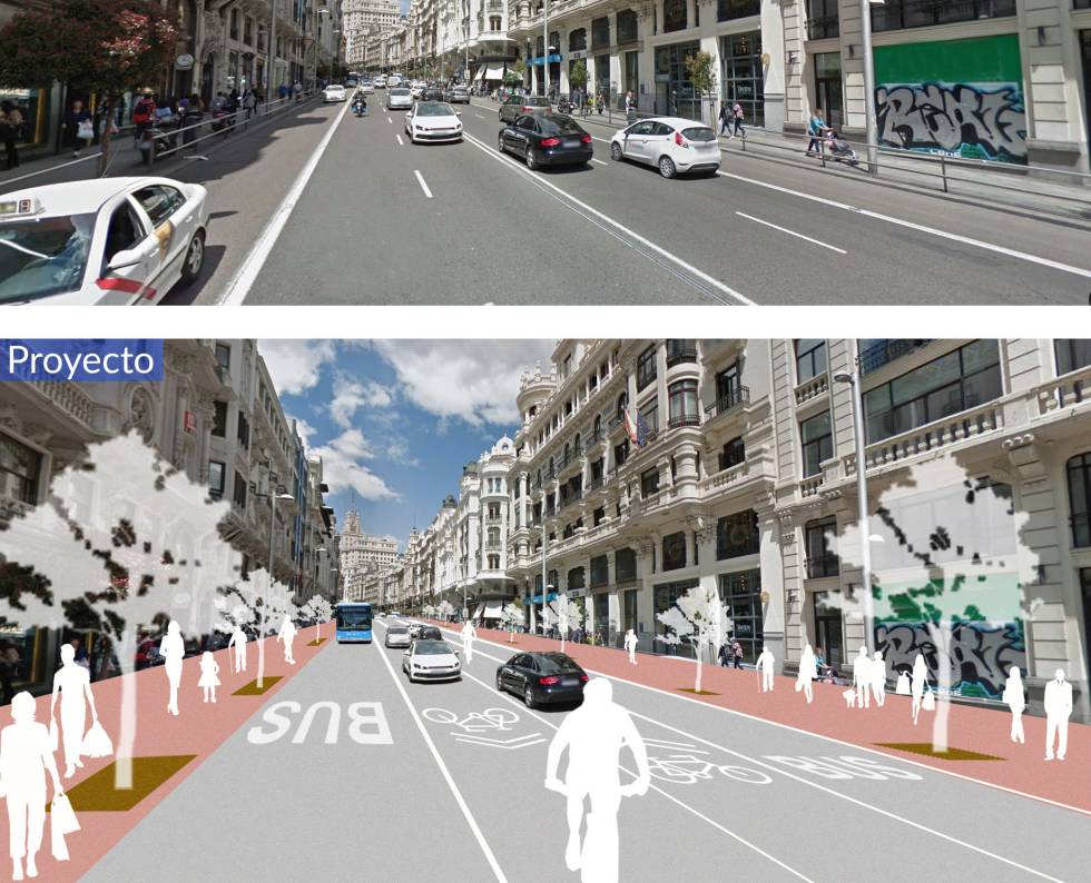 La Gran Vía madrileña y su proyecto de remodelación.