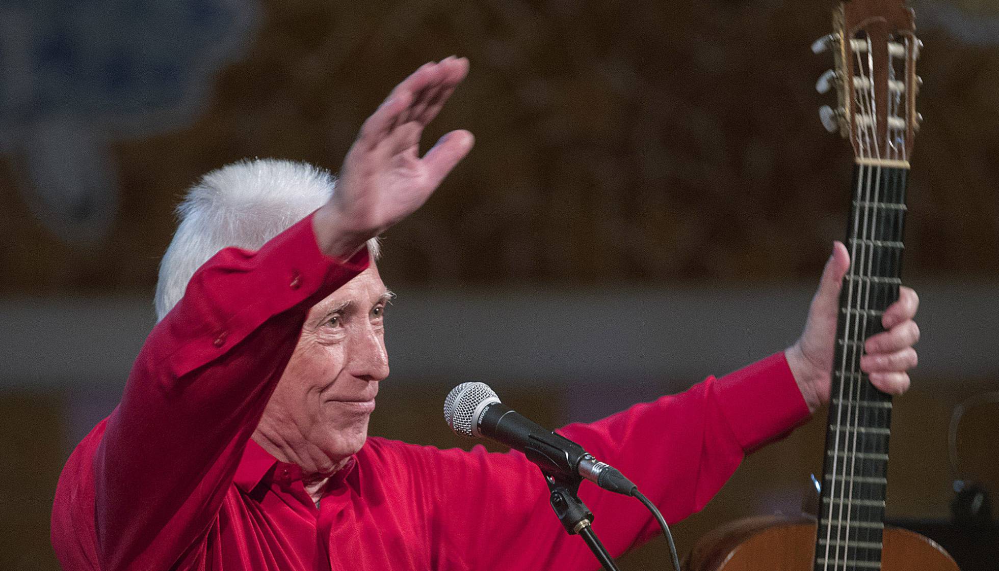 Raimon, en su despedida esta noche en el Palau de la Música.