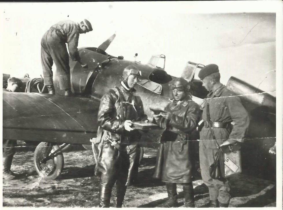 Aviadores soviéticos en la Guerra Civil.