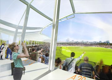 El nuevo estadio de Vallehermoso tendrá una cubierta verde El nuevo estadio de Vallehermoso tendrá una cubierta verde