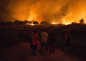 Un incendio forestal en Verín invade la autovía de las Rías Baixas Un incendio forestal en Verín invade la autovía de las Rías Baixas