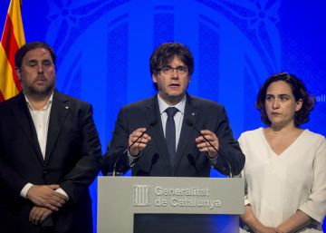 Puigdemont: “Doblegaremos a quienes intentan usar la violencia” Puigdemont: “Doblegaremos a quienes intentan usar la violencia”