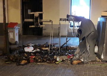 Detenido un pirómano que incendió nueve contenedores en Carabanchel