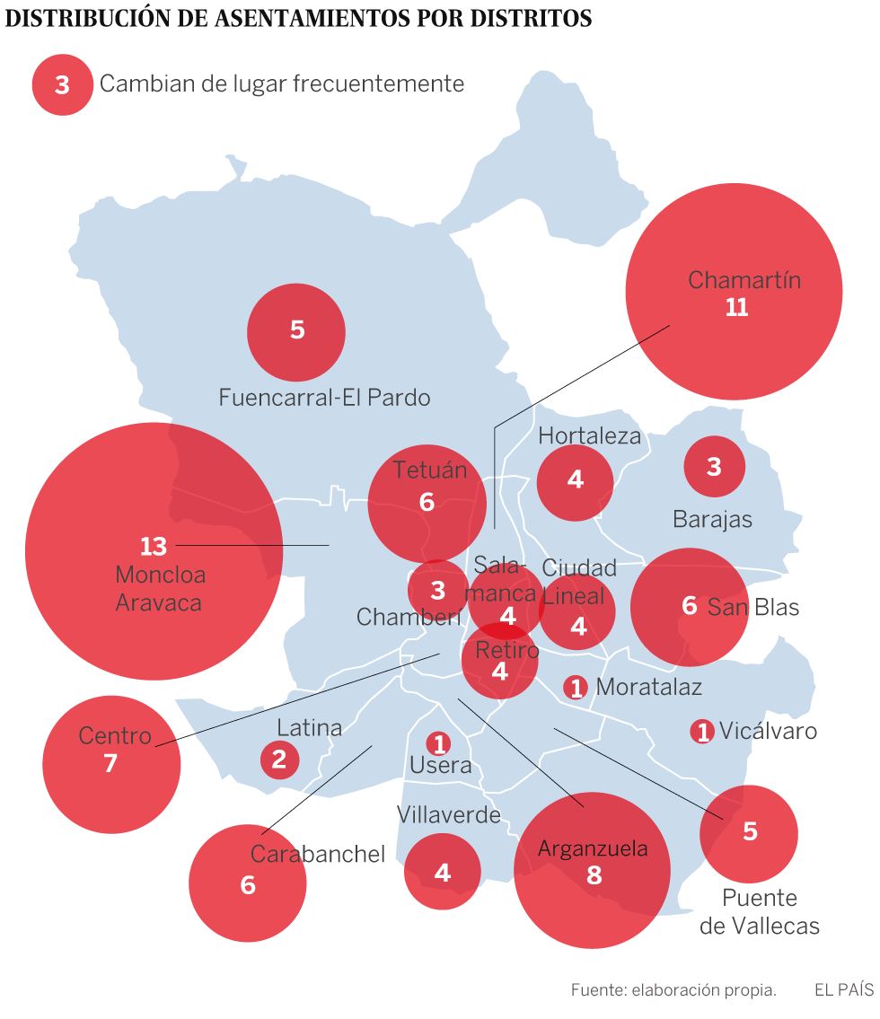550 personas viven en los 101 asentamientos urbanos de la capital