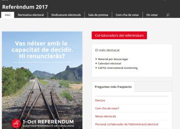 La web que el TSJC ha ordenat tancar.