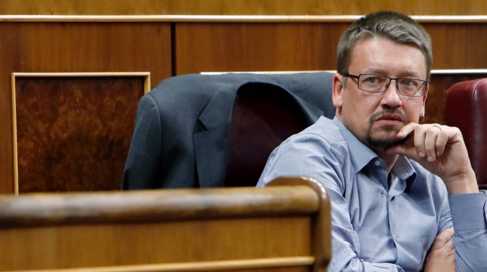 Xavier Domenech, durante un pleno en el Congreso de los Diputados.