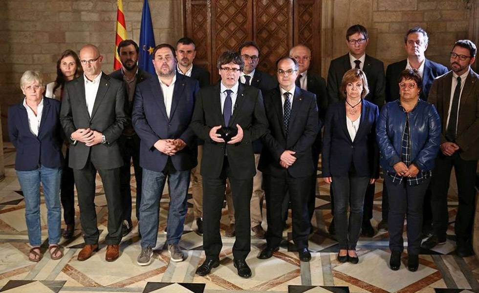 Imatge de la compareixença de l'1 d'octubre.