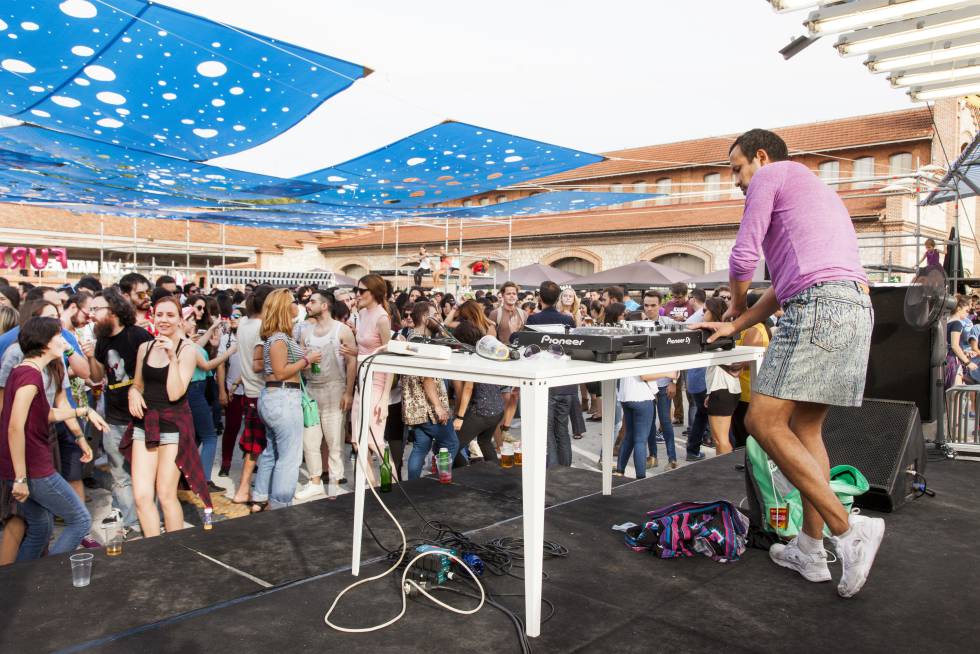 Celebración de 'La Plaza en Invierno' el año pasado, en Matadero Madrid.