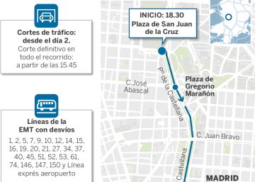 El desfile obliga a cortar el tráfico en el centro de la capital