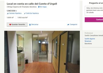 El PP posa en venda la seva seu de Barcelona