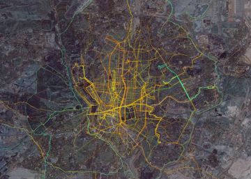 Radiografía de las rutas preferidas por los ciclistas de Madrid