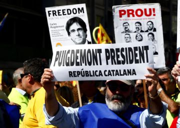Miles de personas marchan en Barcelona para exigir la liberación de los políticos independentistas