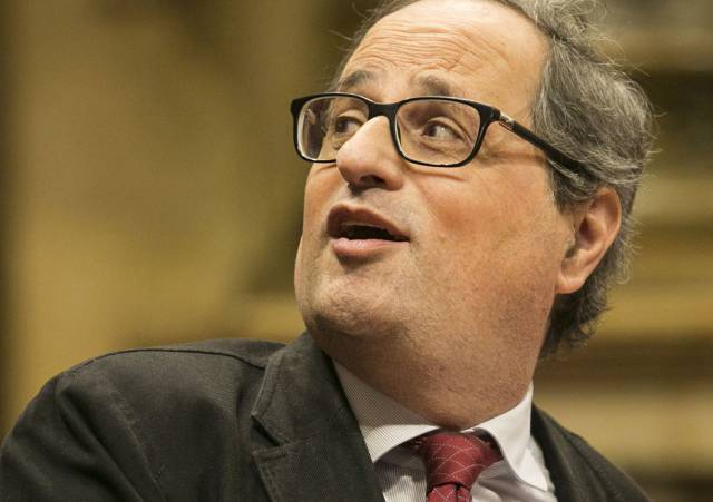 Quim Torra el pasado febrero en el Parlament.