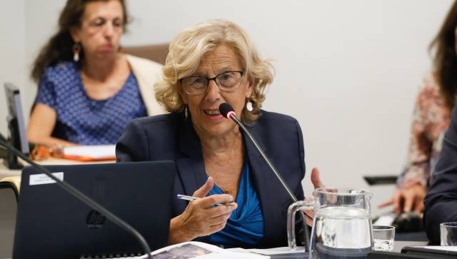 La alcaldesa de Madrid, Manuela Carmena, en la comisión de Cultura de del pasado septiembre.