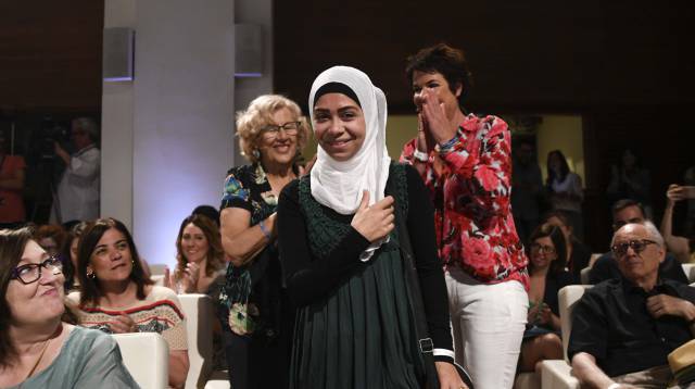 Carmena, en la celebración del Día Mundial del Refugiado.
