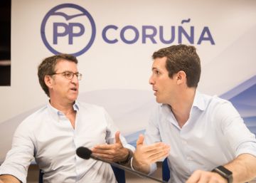 Casado se arrima a Feijóo y promete un PP ‘a lo Macron’ y “sin complejos”