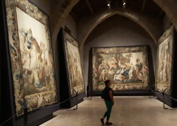 Sigüenza cuenta la Historia de Roma en ocho tapices flamencos restaurados