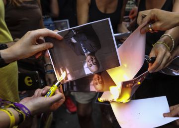 Los CDR protestan contra ERC, la CUP y el PDeCAT por no hacer efectiva la independencia