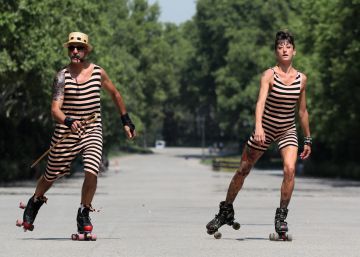 Patinando la ciudad con sonido disco