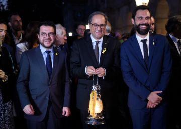 Torra y Junqueras marcan distancias antes de la Diada