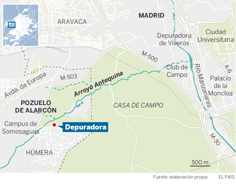 Las aguas residuales de Pozuelo llegan al Congreso
