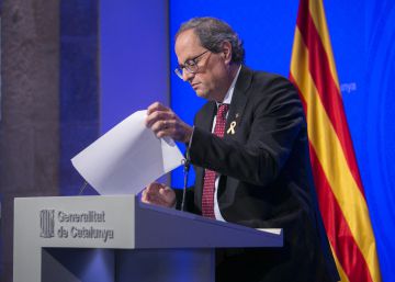 Torra pide a Sánchez un referéndum como el de Quebec para rebajar el conflicto catalán