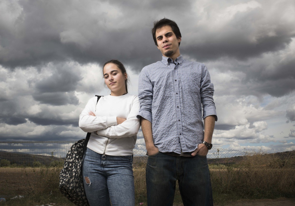 Almudena Pérez, de 17 años, y Gabriel Garretas, de 24, en Torremocha.