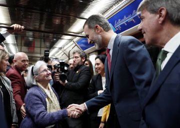 El Rey recorre en metro la línea que inauguró Alfonso XIII