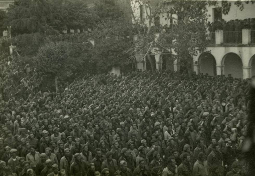 Despedida a las Brigadas Internacionales en Espluga de Francolí el 25 de octubre de 1938.