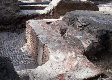 Descubiertos en el Retiro restos de una potente cimentación subterránea