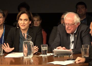 Colau se suma a la alianza de Sanders contra Trump y Bolsorano