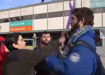 Tensión entre jóvenes unionistas e independentistas en la UAB