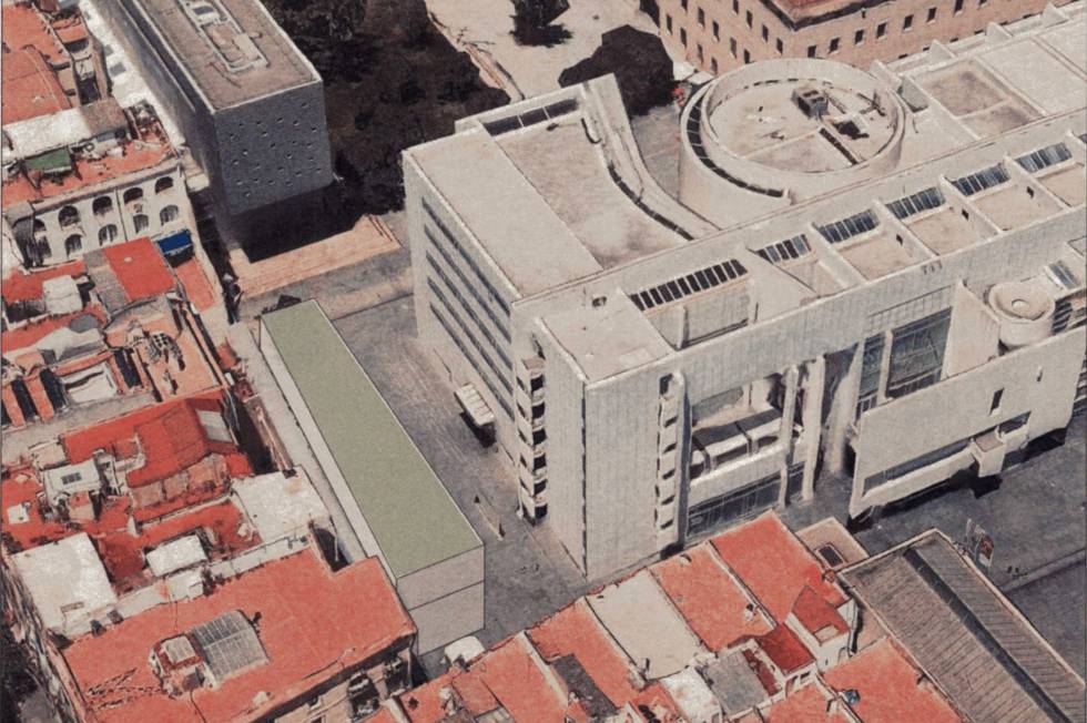El cubo propuesto para que crezca el Macba.