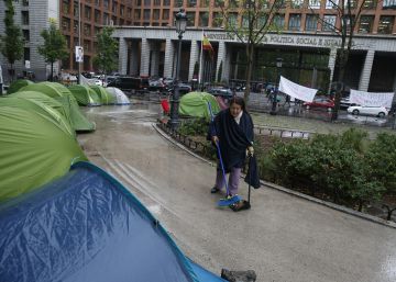 Los sin techo protestan