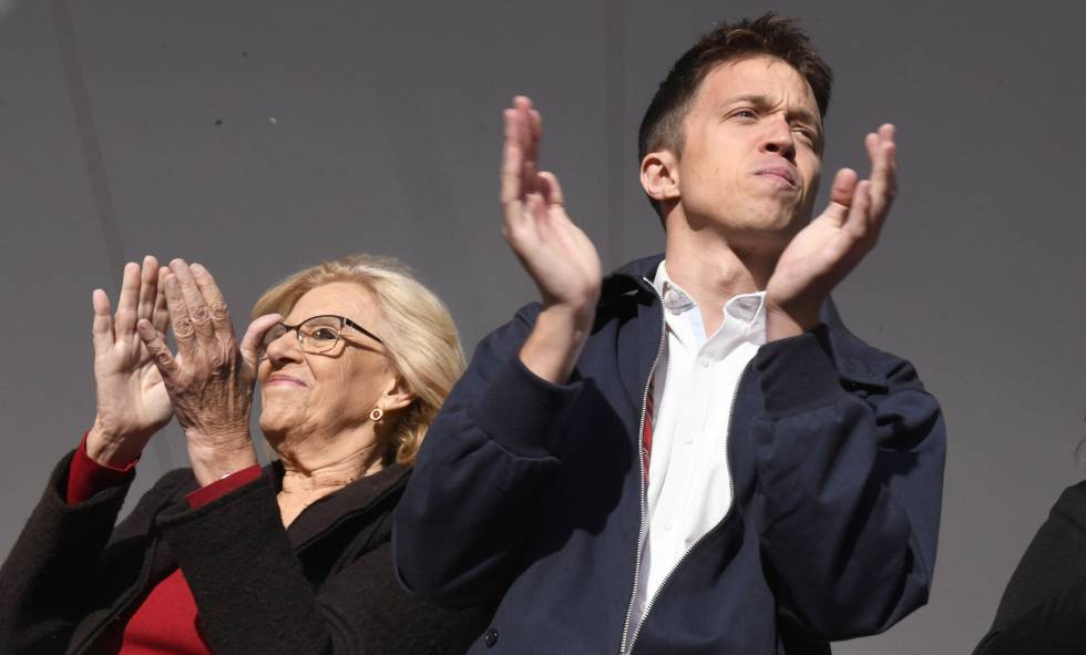 Carmena y Errejón, en Orcasitas.