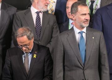 Torra saluda al Rey pese a evitar el recibimiento protocolario