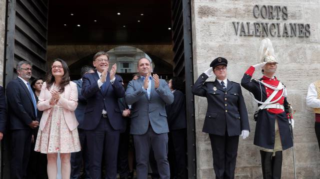 Oltra, Puig y Martínez, este domingo.