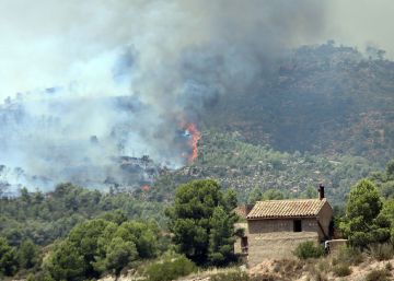 L’incendi de la Ribera d’Ebre continua fora de control en el pitjor dia de l’onada de calor