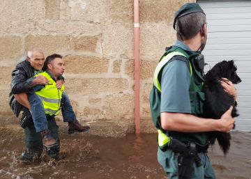 Las inundaciones obligan a rescatar varias personas en pueblos de Ourense
